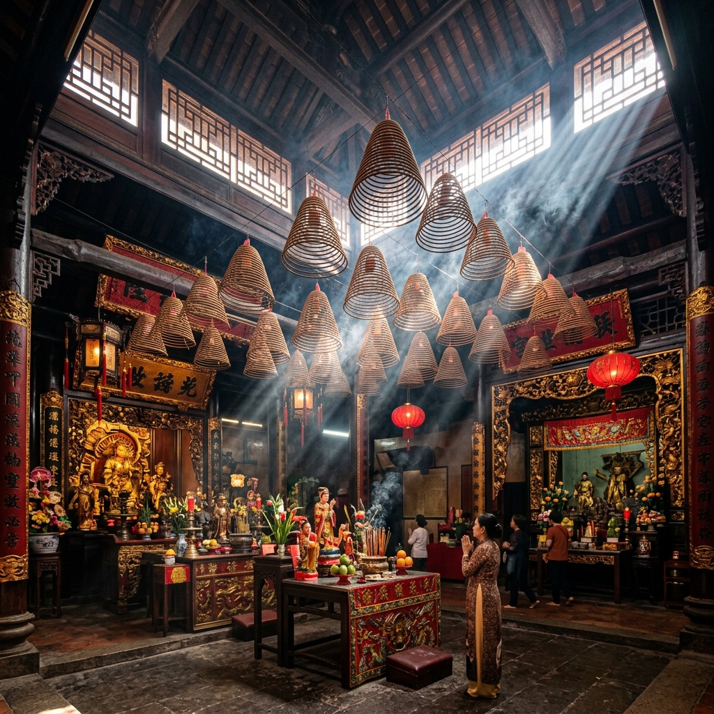 Thien Hau Temple interior Chinatown Saigon