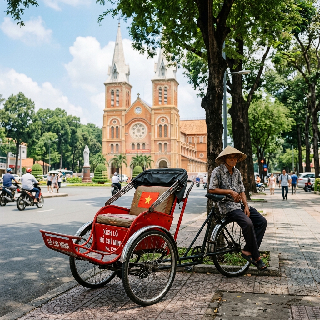 Traditional Saigon Cyclo in District 1